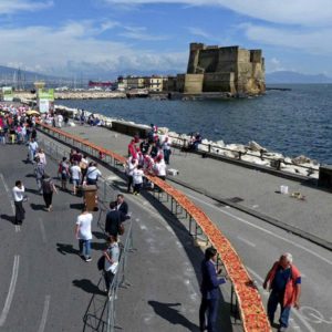 la pizza più lunga del mondo